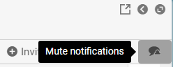 Screenshot of the Mute Notifications button in a Genesys chat window.